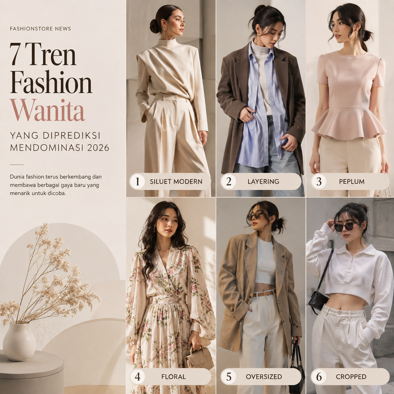 7 Tren Fashion Wanita yang Diprediksi Mendominasi 2026