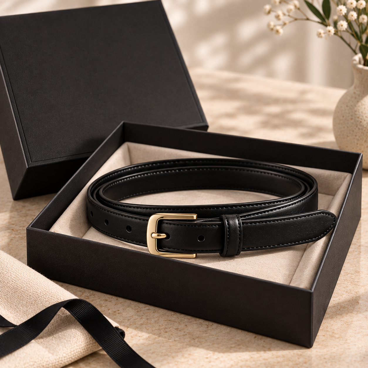 Slim Leather Belt